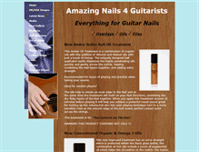 Tablet Screenshot of amazingnails4guitarists.com